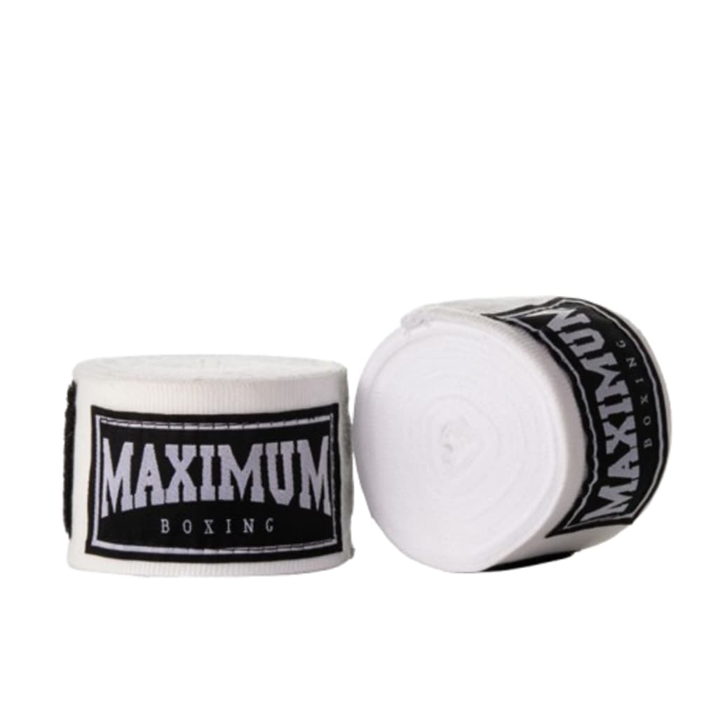 Bandagem para Muay Thai e Boxe Marca Maximum de 3 Metros e 5 Metros - Cor: Branca