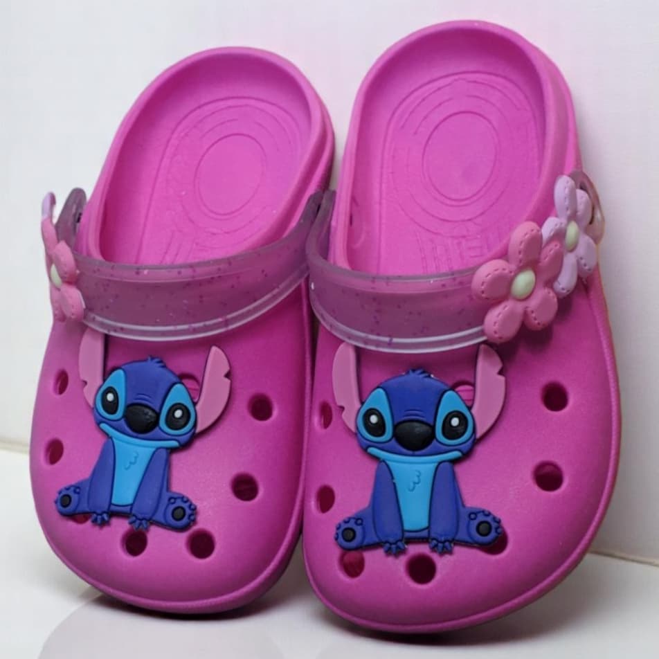 Sandália Babuche Infantil Menina Crocks Stich