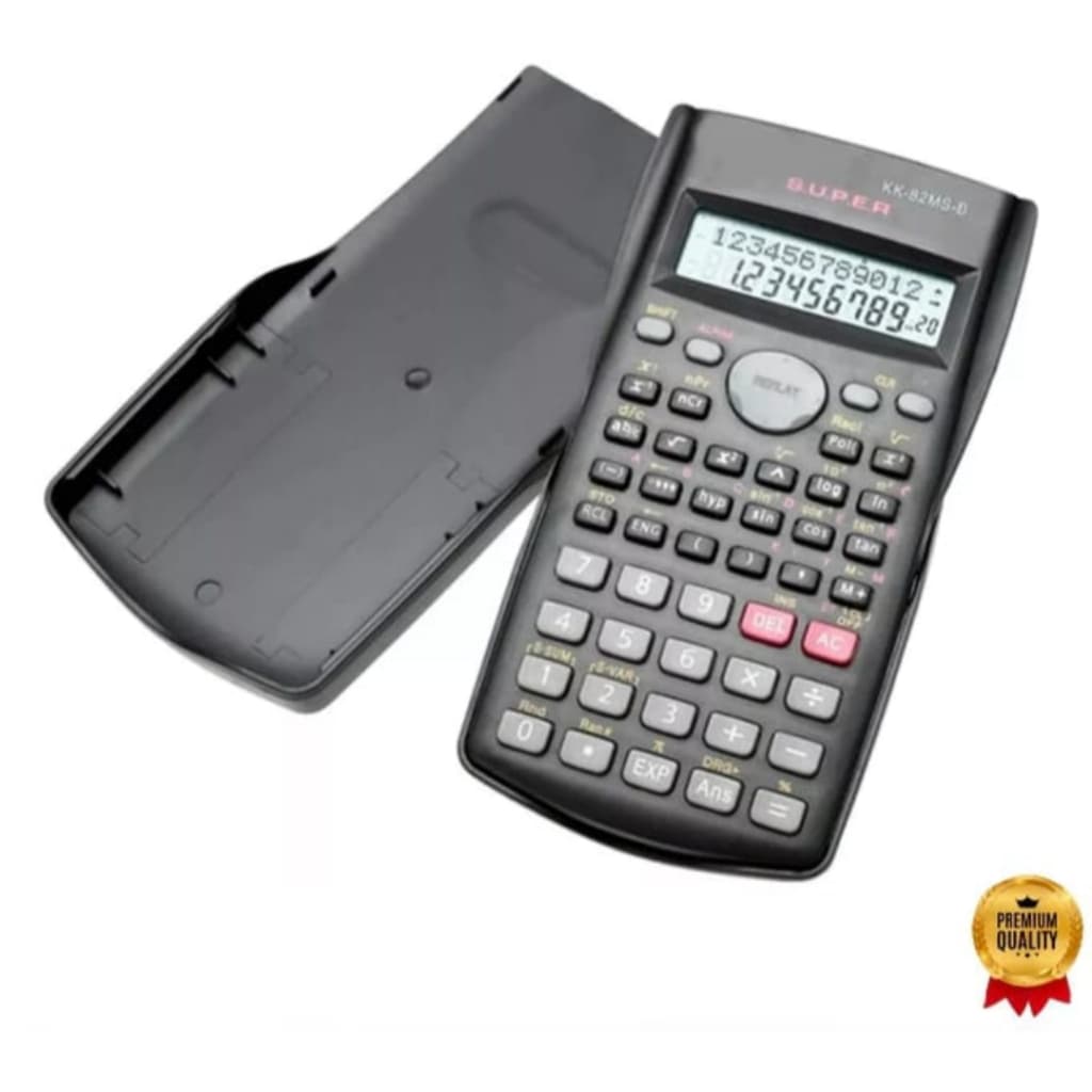 Calculadora Científica 12 Dígitos Com Capa + pilhas