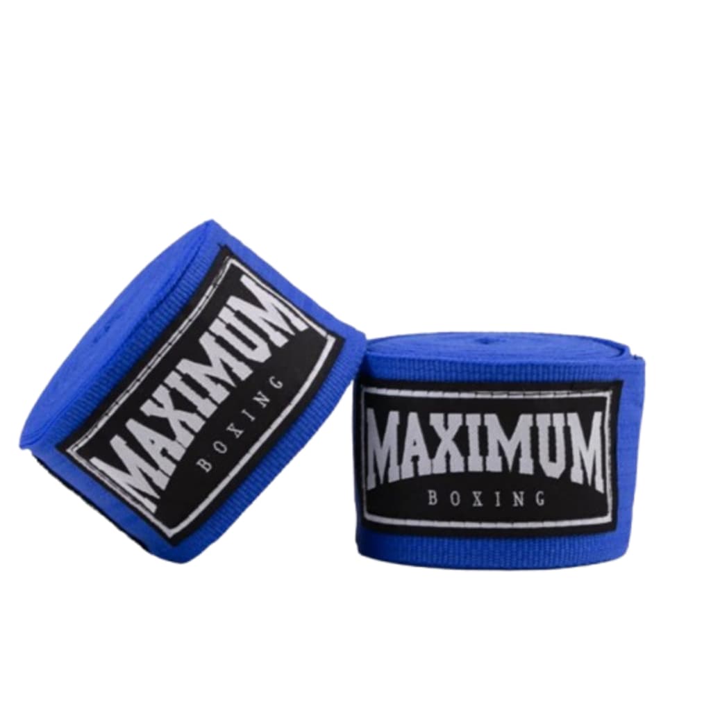 Bandagem para Muay Thai e Boxe Marca Maximum de 3 Metros e 5 Metros - Cor: Azul Escuro