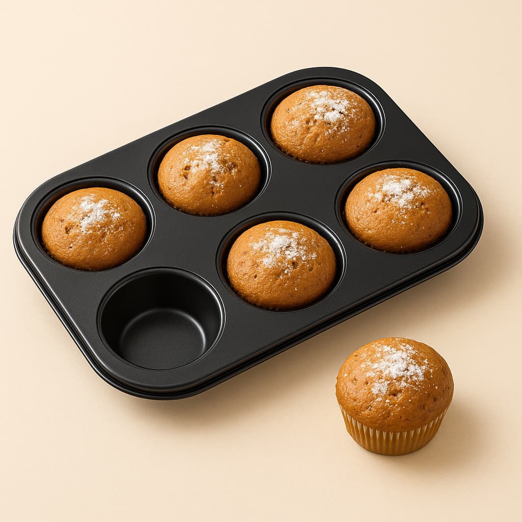 Forma Cupcake Antiaderente 6 Cavidades Assadeira Pão de Queijo Petit Gateau