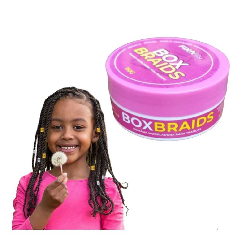 kit 02 unds pomada box braids modeladora extra forte incolor não deixa branco