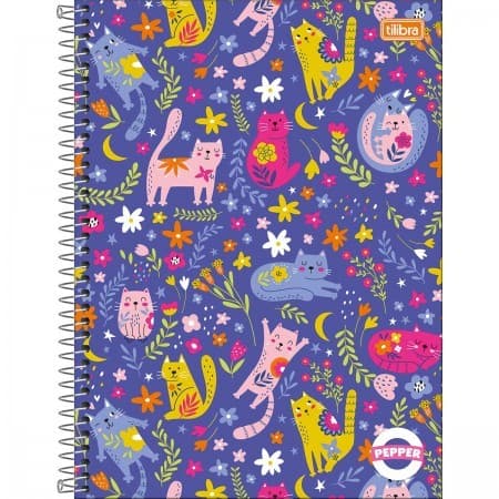 Caderno 20x01 Pepper Feminino 320FLS Tilibra