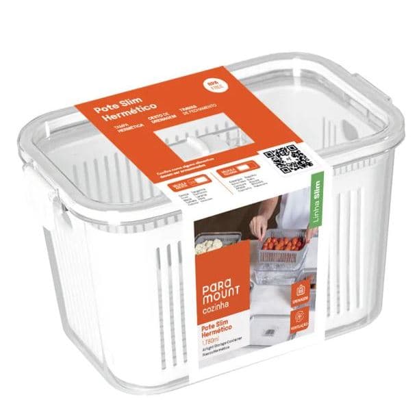 Pote Hermético Multiuso Slim Frutas Saladas