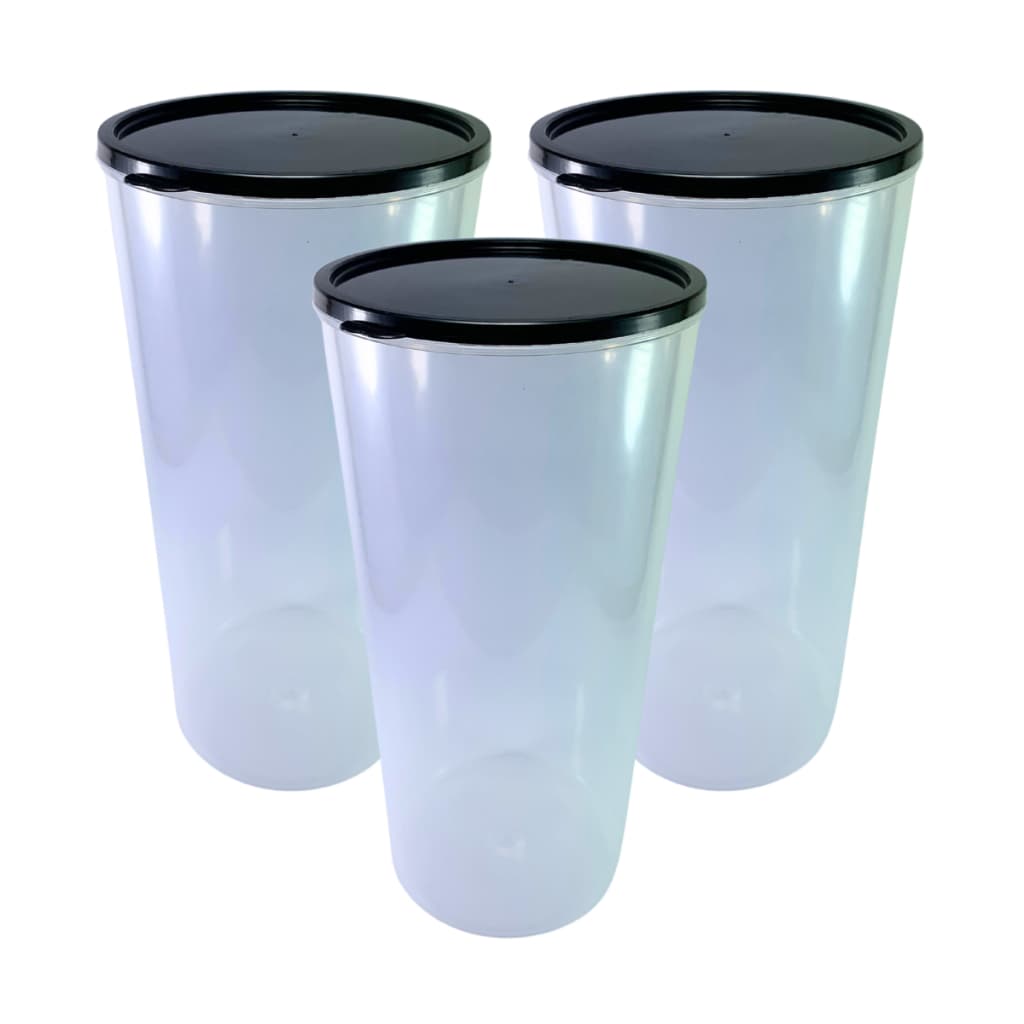 Porta Mantimentos Cozinha Plástico 2,5L Kit 3 Pote Multi-Uso