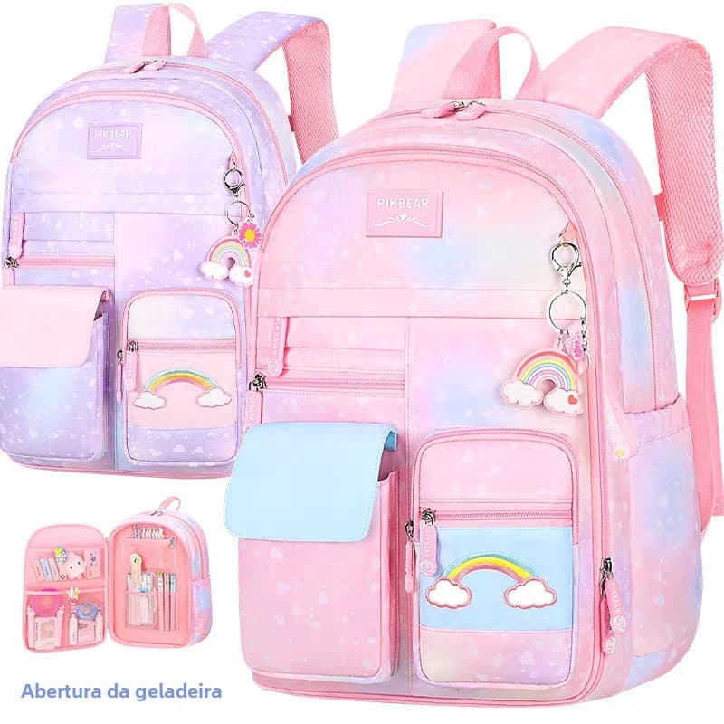 Mochila Escolar Infantil Colorida Feminina Casual XV-251