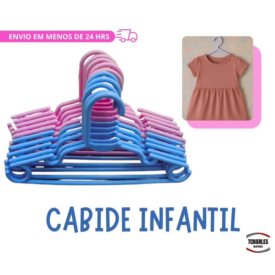 Kit Cabides Infantil Bebê Baby Reforçado Plástico Roupa Resistente menina menino