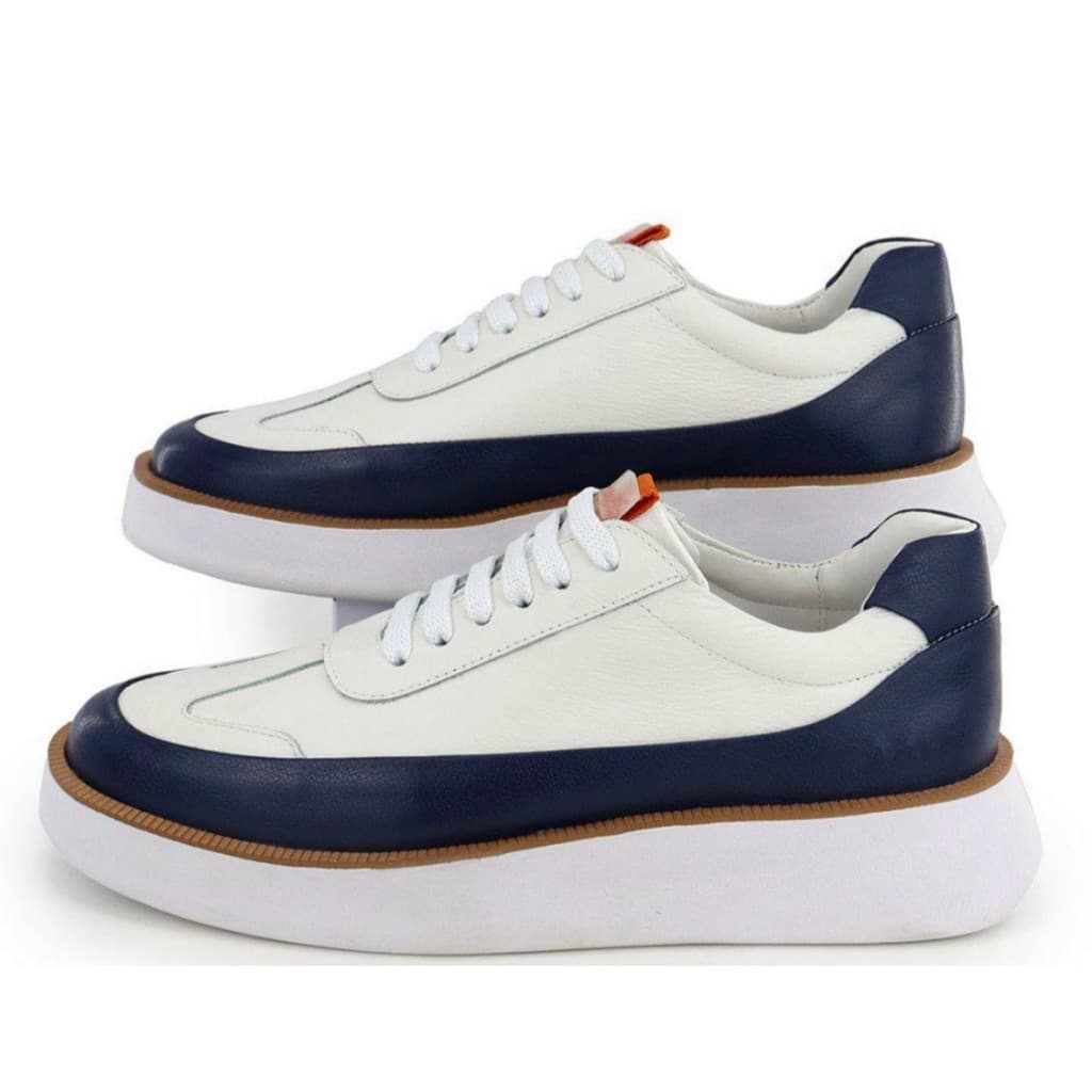Tênis Masculino Elegante Estiloso Moderno Casual Confortável Couro Legítimo