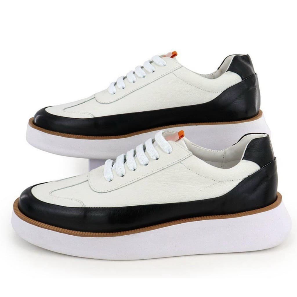Tênis Masculino Casual Elegante Estiloso Moderno Confortável Couro Legítimo