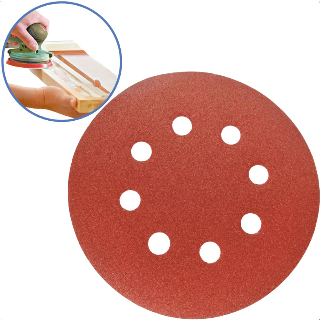 Kit 10 disco de lixa 125mm esmerilhadeira lixadeira orbital madeira metal ferro lixa velcro grão 180