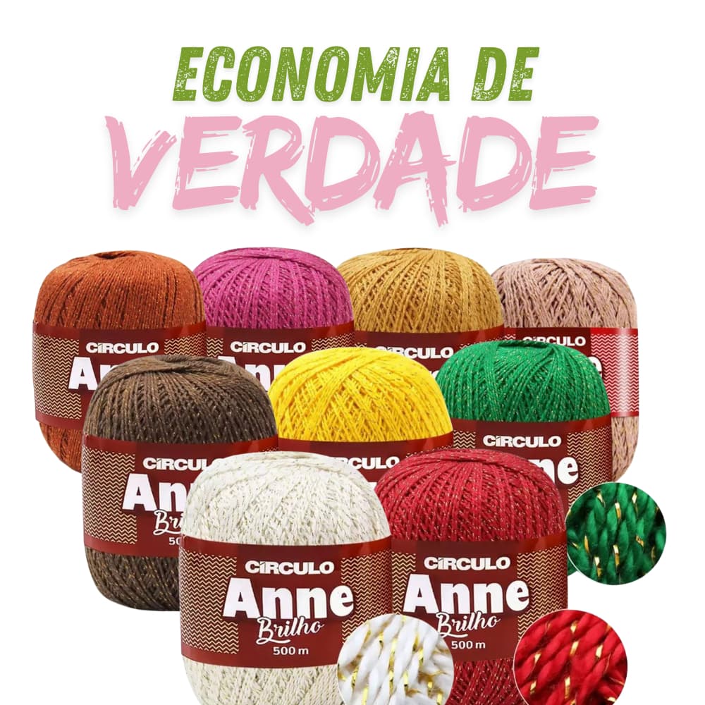 LINHA FIO ANNE BRILHO CIRCULO 500M - 150G