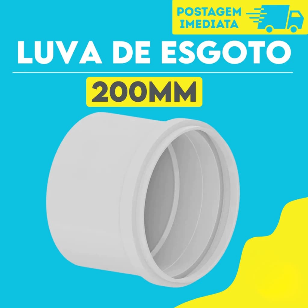 Luva para Cano de Esgoto Dn200 200mm 8 polegadas Krona