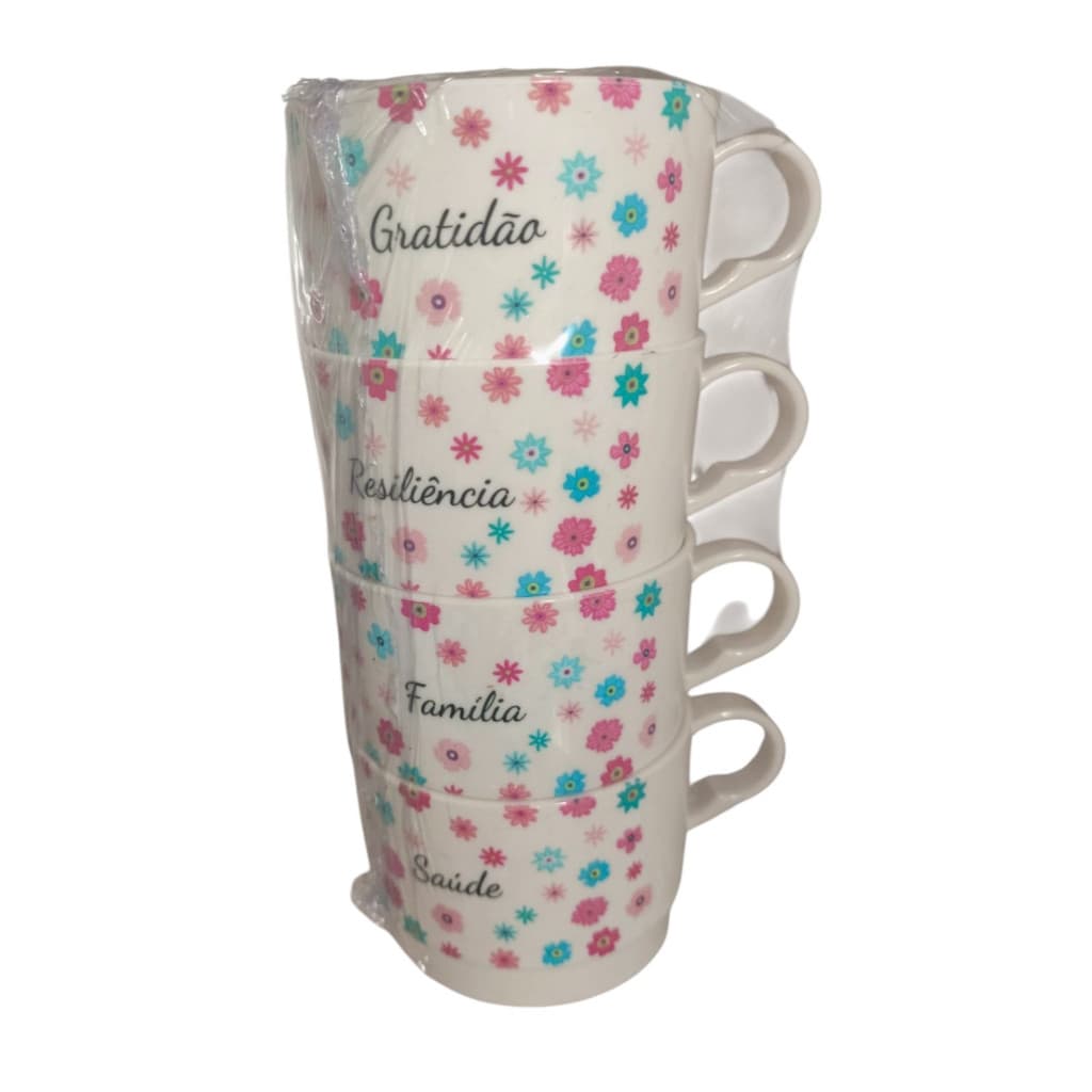 CONJUNTO DE 4 CANECAS XÍCARAS PERSONALIZADAS
