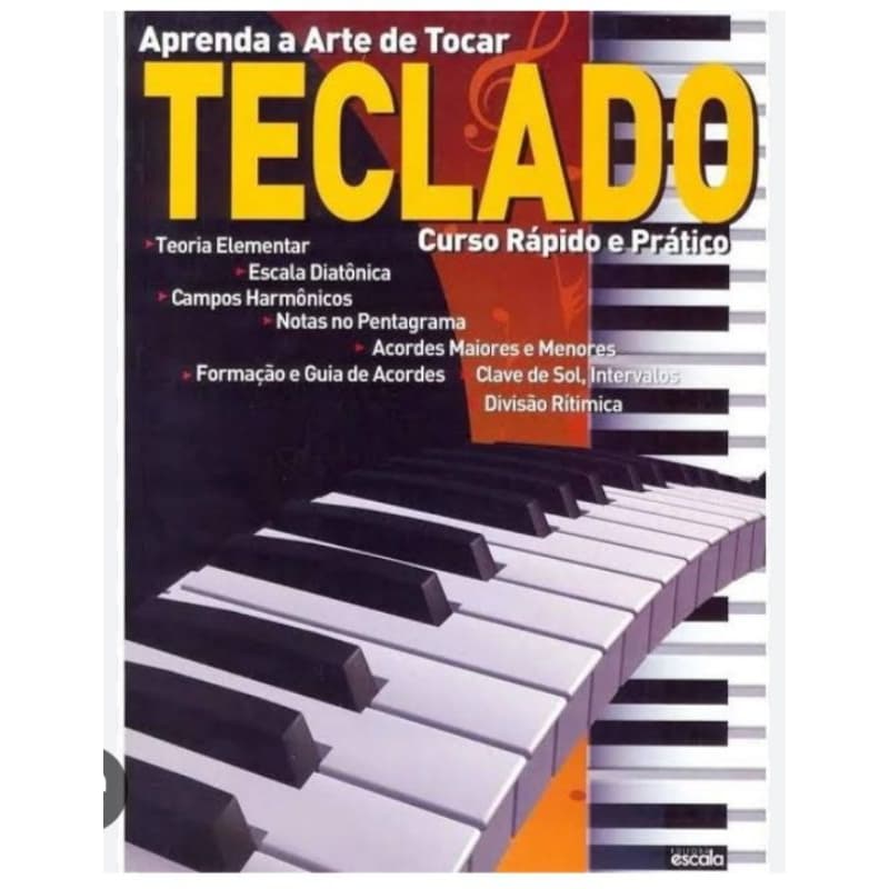 Revista para aprender tocar teclado de verdade com cd de intrucoes.