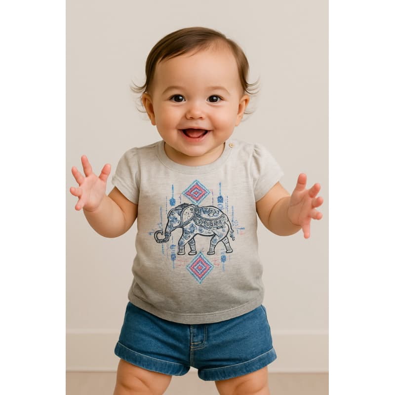 Blusa de bebê PUPPY BABY Algodão Macio Blusa Baby Camisa Bebê Confortável