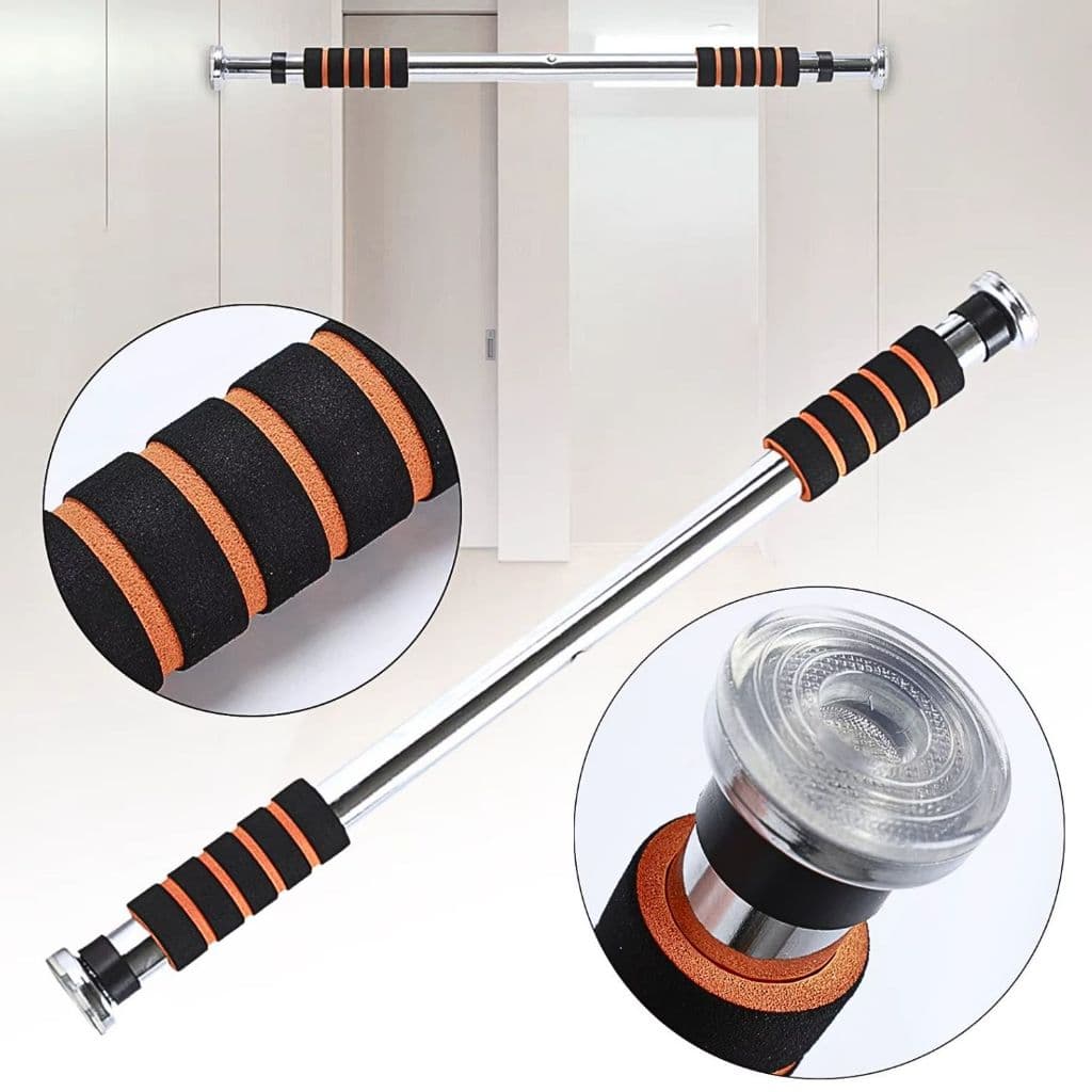 Barra Fixa Flexão Porta Apoio Regulável 60 a 100 Cm