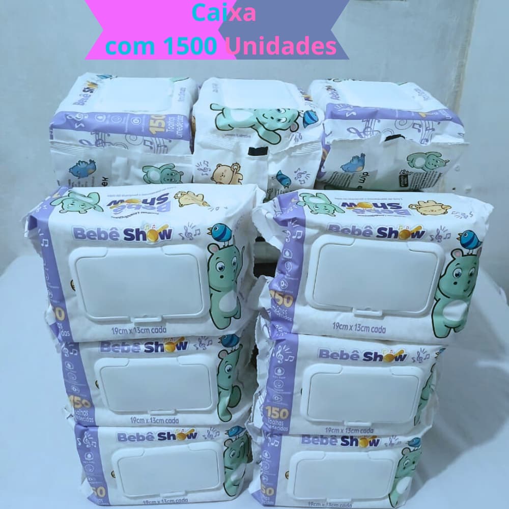 Caixa Com 1500 Unidades Lencinhos Bebe Toalha Umedecido