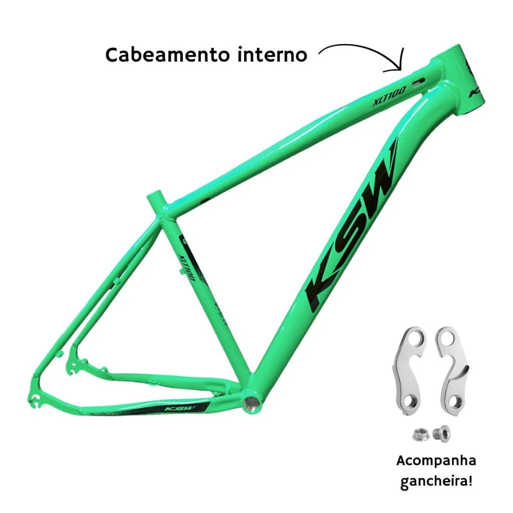 Quadro Aro 29 Ksw 2025 Xlt 100 Alumínio Mtb Tamanhos 15/17/19/21 com Gancheira e Cabeamento Interno