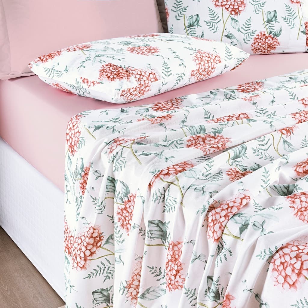 Jogo De Lençol De Casal Cotton Select Tecido Percale 200 Fios 80% Algodão 4 Peças