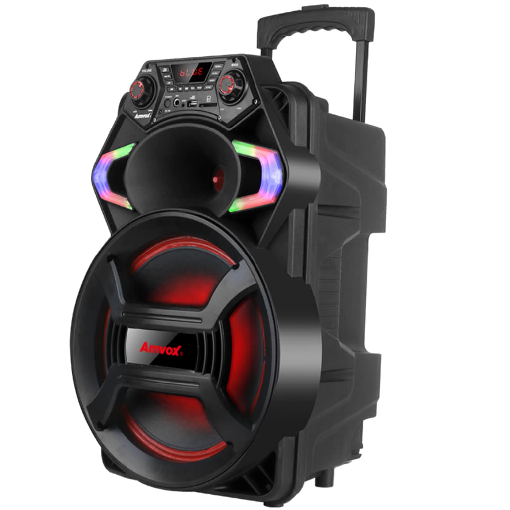 Caixa de Som Amplificada ACA 550 Strondo II Amvox 550W Woofer de 12" Bluetooth Bivolt