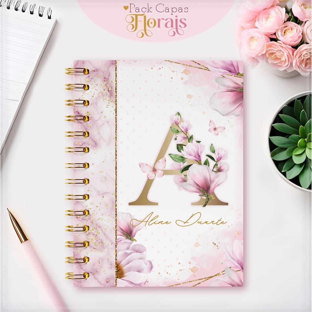 Caderno  de bolso capa dura  10x15cm  OU  15x21cm  com nome na capa
