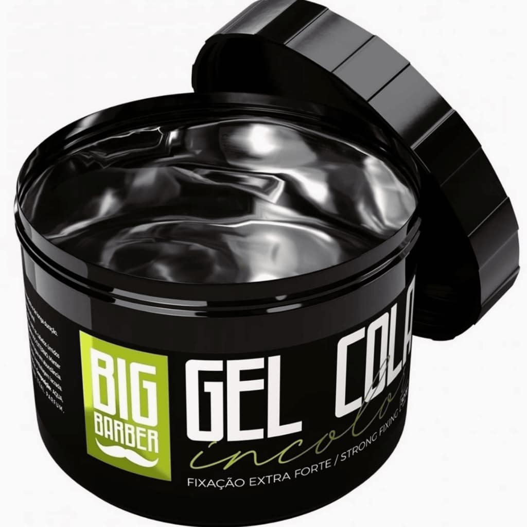 Gel Cola Para Cabelo 300g Big Barber Incolor Maior Fixação
