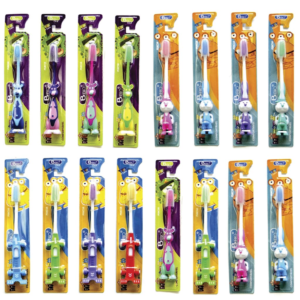 12 Escova Dental Infantil Protetor Cerdas Macias Promoção