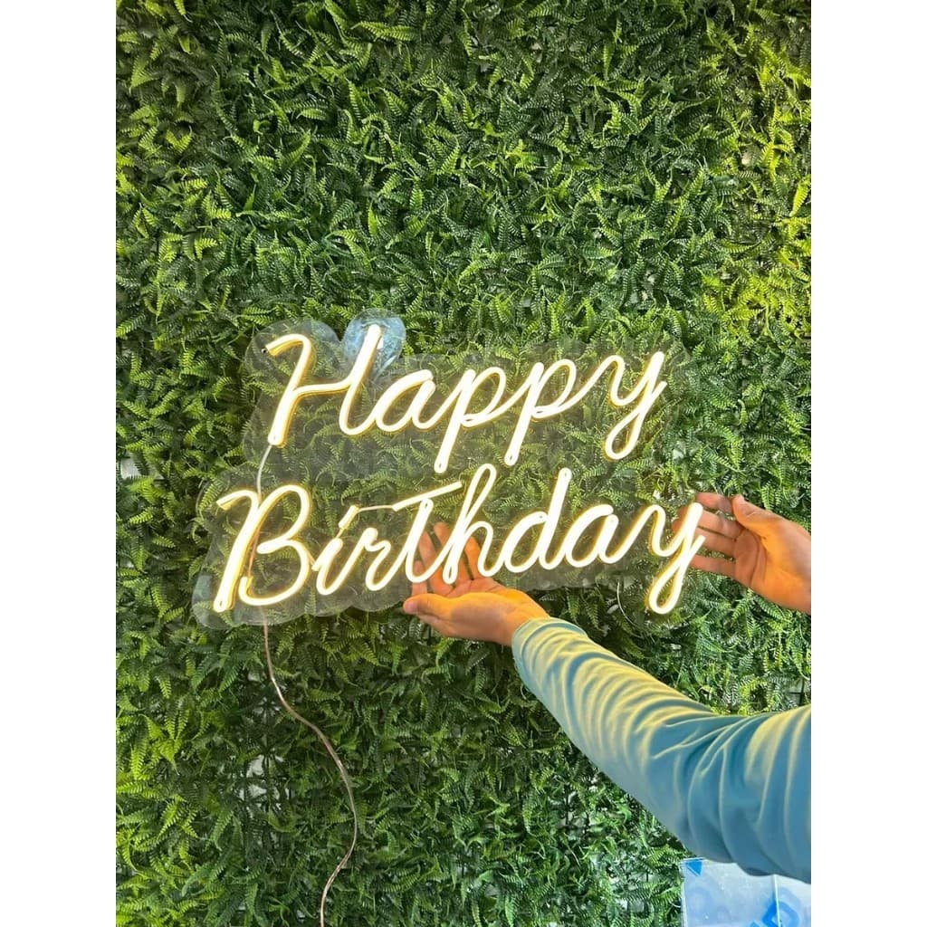 Painel Letreiro Led Neon Luminoso Happy Birthday Feliz Aniversário Festa