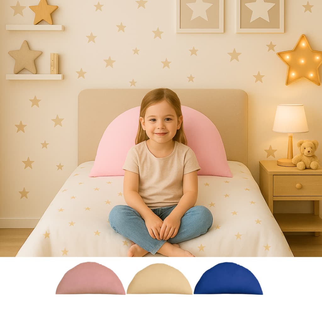 Encosto Para Cabeceira Cama Infantil Montessoriana 70x50 Almofada Enchimento Antialérgica Criança