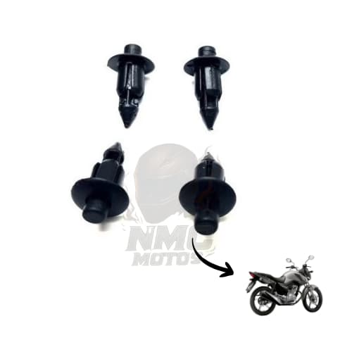 kit 4 Presilha Pino Trava Fixar Rabeta - Fan Titan 150-160/Fazer 150