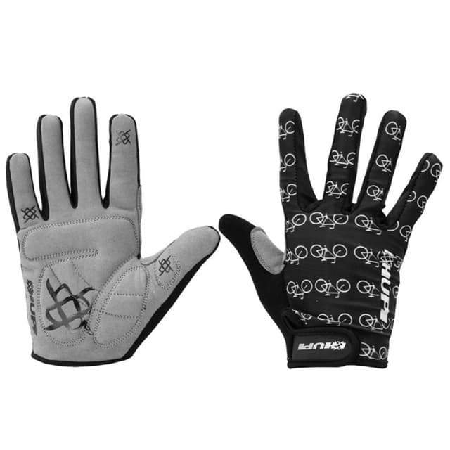 Luva Ciclismo HUPI Dedo Longo Love Bike Preto