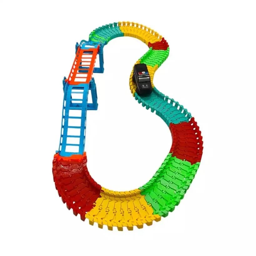 Pista De Brinquedo Carrinho Loop Trilhos Montáveis Flexivel - WellKids