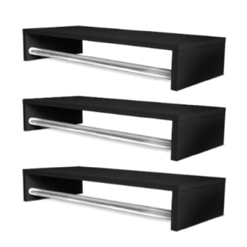 Cabideiro de Parede 50cm - Arara para Roupas Preto/Branco