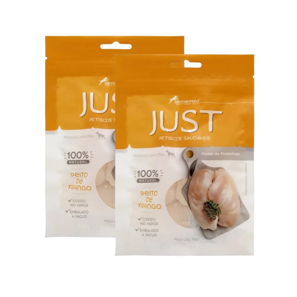 Kit 2 Petisco Para Cães E Gatos Just Steak Frango 55g