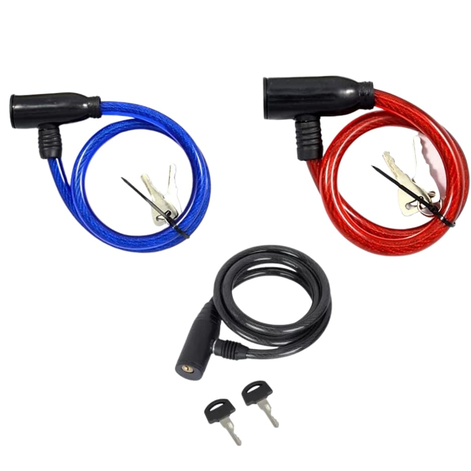 Cadeado Para Bicicleta Com Cabo De Aço 60 Cm Fino