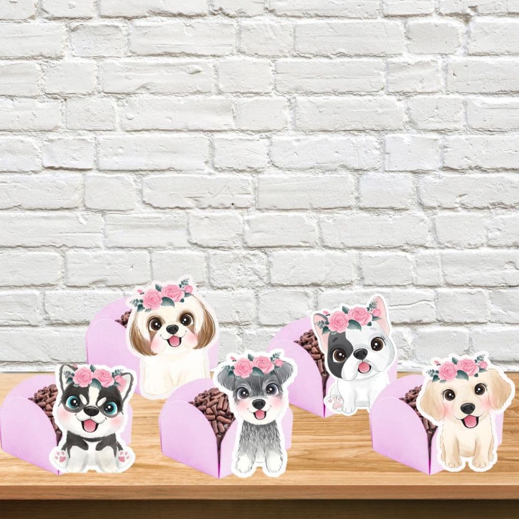 Kit 50 Forminhas Para Doce Personalizada Pet Shop Aquarela | Fazemos Vários temas