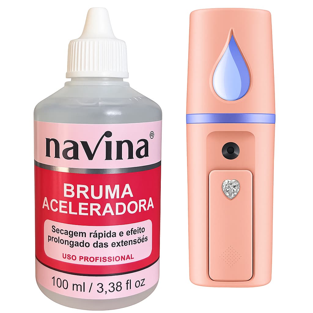 Bruma Aceleradora Navina e Nano Mister Vaporizador Para Secagem de Cílios Lash