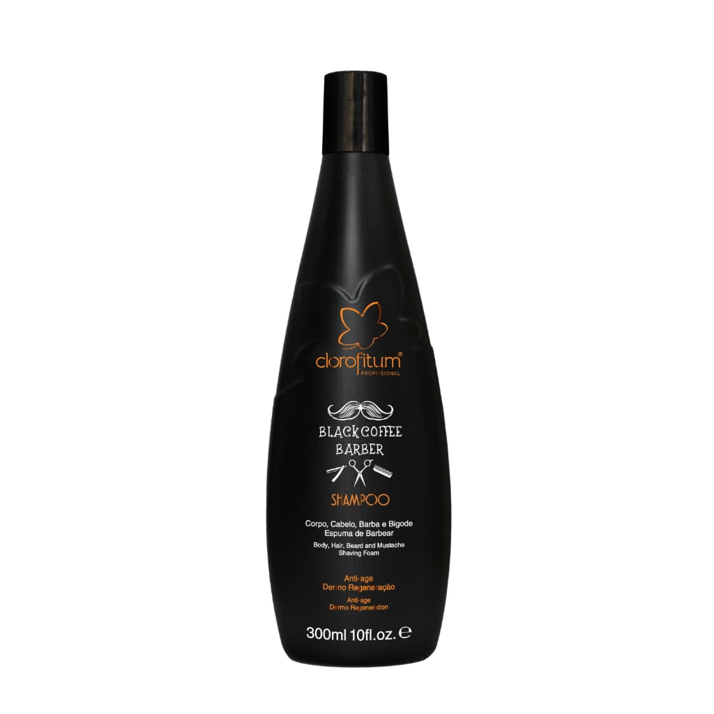 Shampoo Masculino Barba Cabelo e Bigode Black Coffee Barber Shampoo 300ml