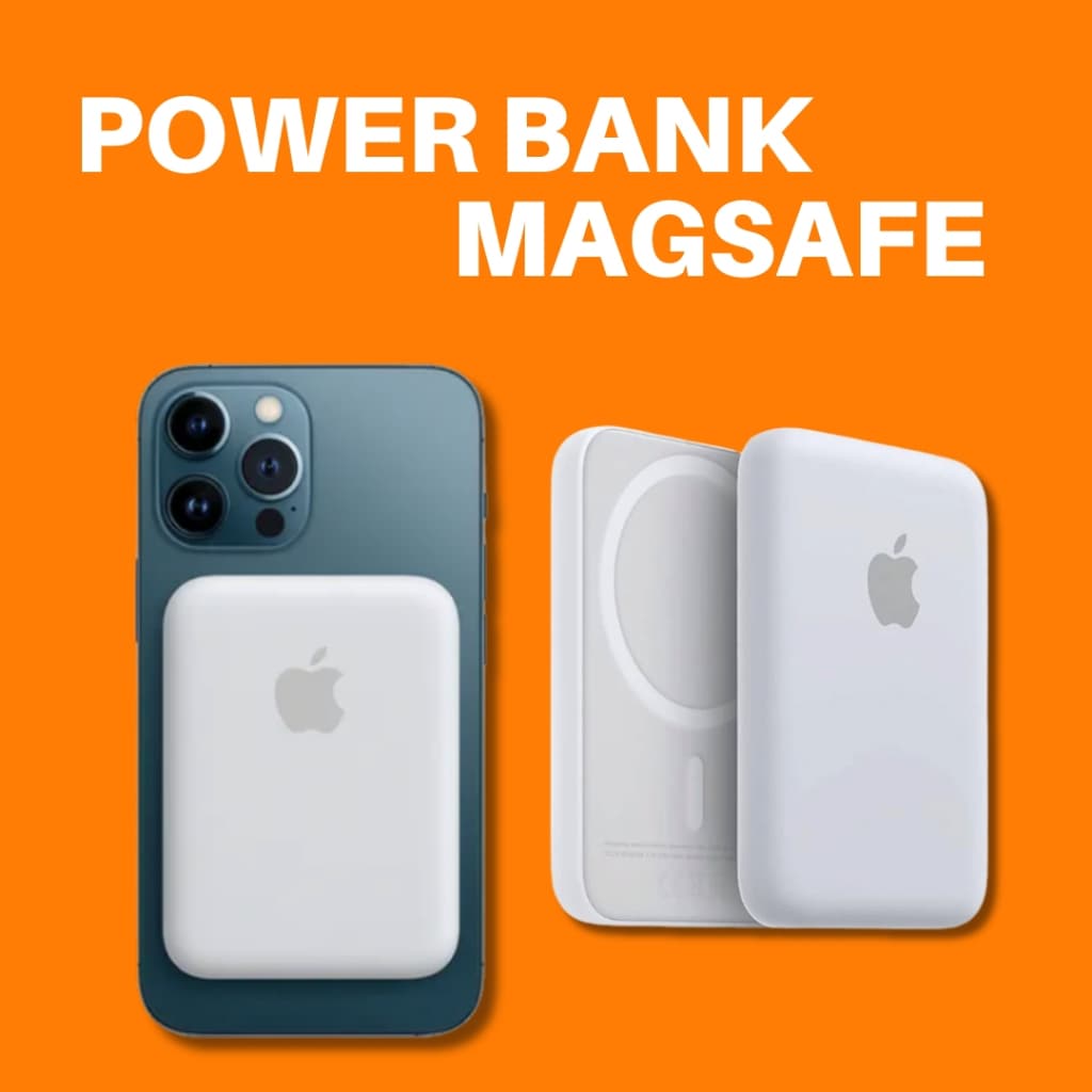Carregador Portátil Magsafe Indução iPhone Apple Sem fio Bateria Carga 700MAH