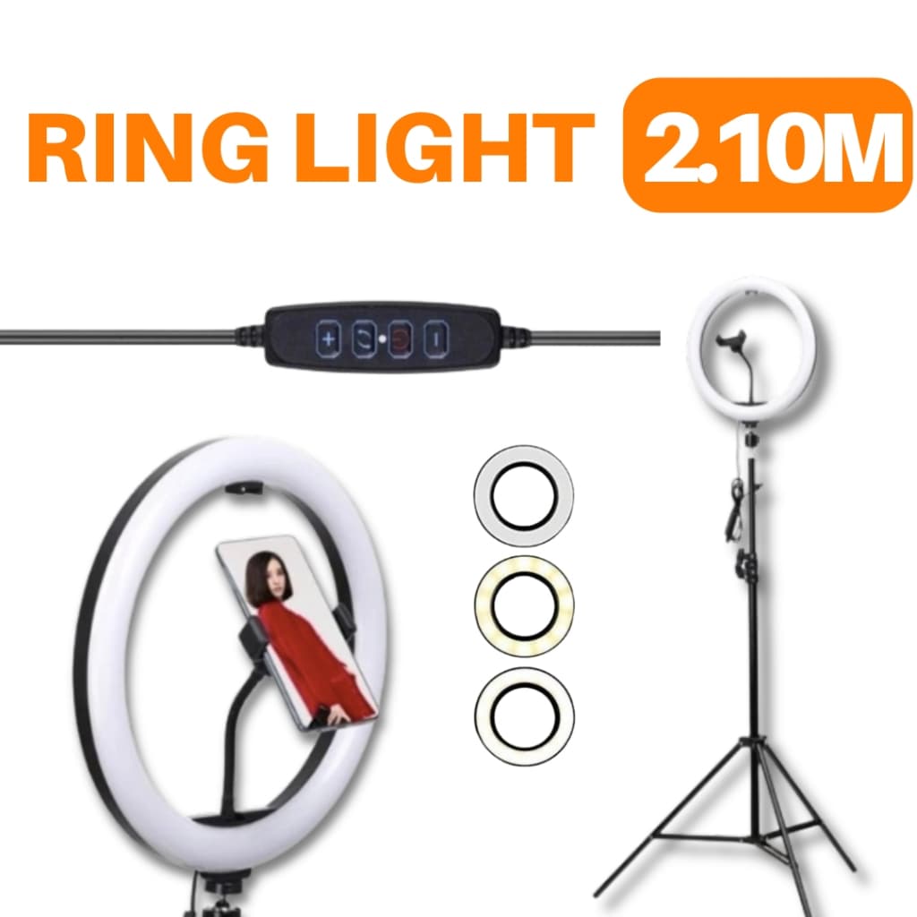 Ring Light Iluminador 10 Polegadas Com Tripé De 2.10 Metros