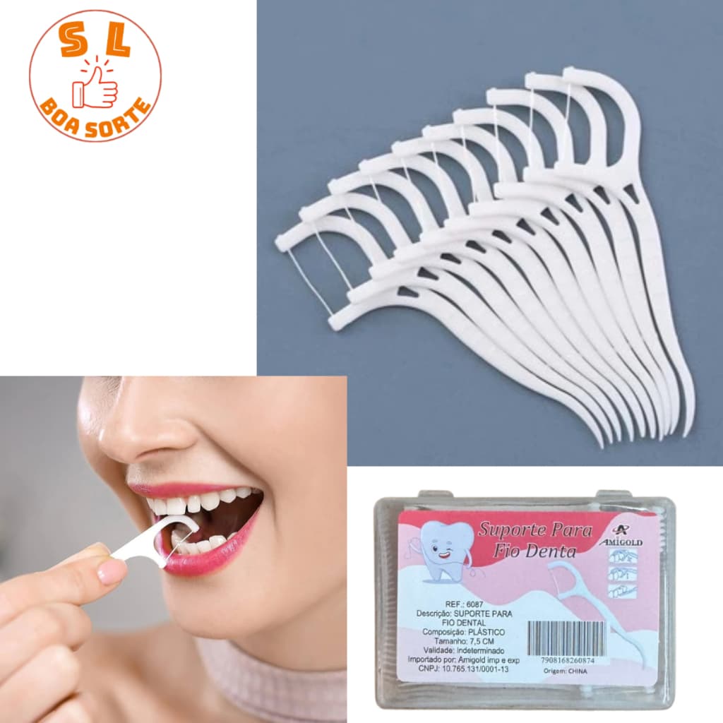 Kit 360/600/720/1080/1200 pcs Fio Dental Picks Palitos Dentes Dente Limpeza Interdental Oral Higiene