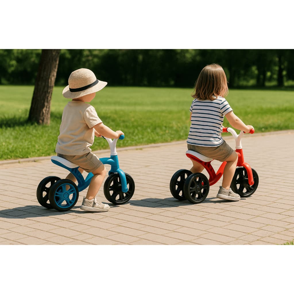 Bicicleta De Equilíbrio Infantil Futurista Sem Pedal 4 Rodas - Azul/vermelho/rosa andador criança