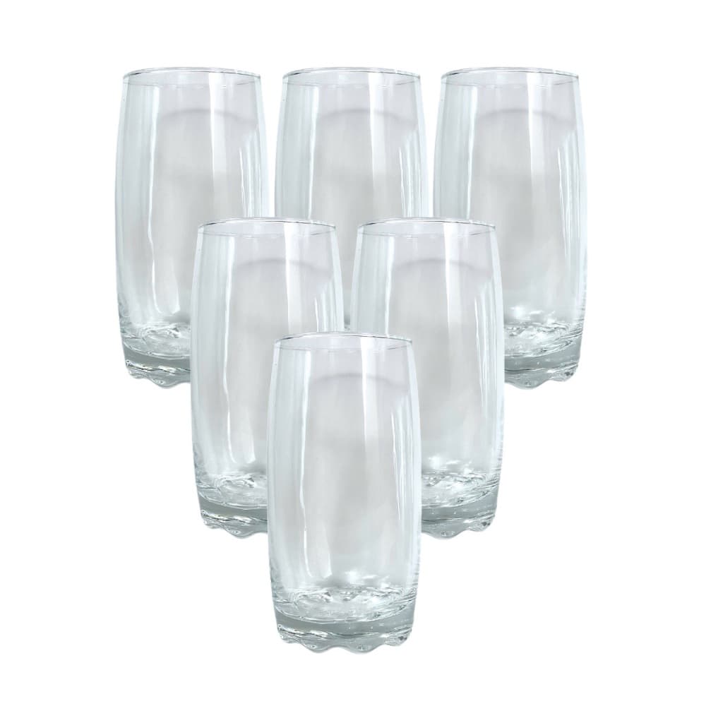 Jogo De 6 Copos de Vidro Transparente 350ml