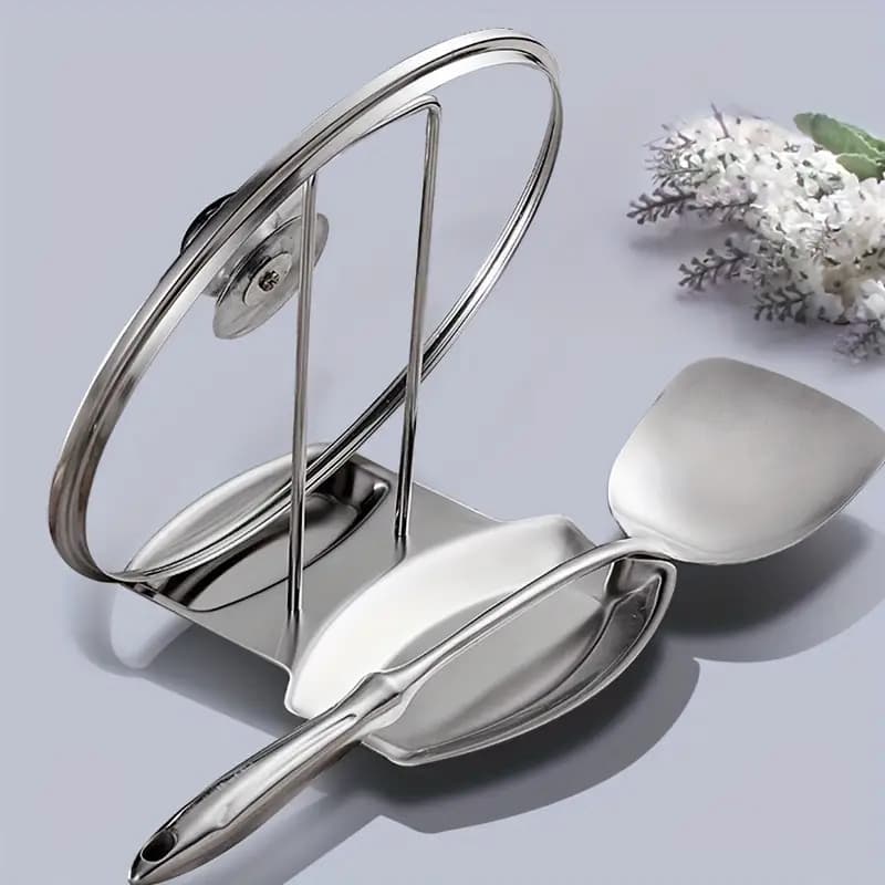 Apoio De Talheres E Tampa De Panela Inox Cozinha Suporte