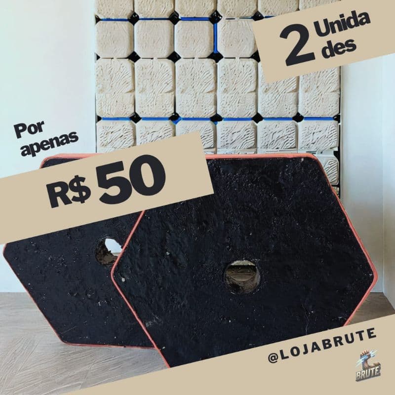 Anilha sextavada de 5kg feito de cimento - (CONCRETO) Anilhas artesanais