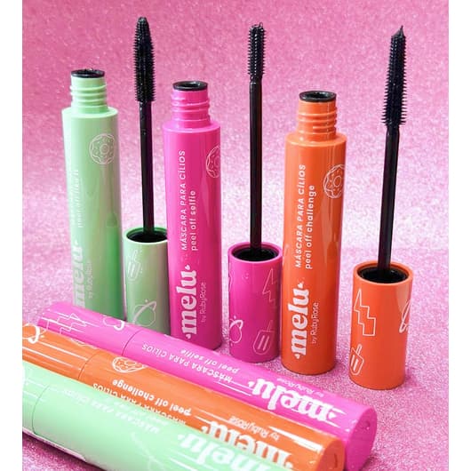 Mascara De Cilios Melu Ruby Rose Rimel Peel Off Alta Fixação Volume & Definição