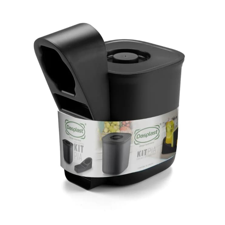 Kit De Pia Lixeira 4 L + Organizador De Pia Preto, Prático, Clean, Lindo Marca Dasplast