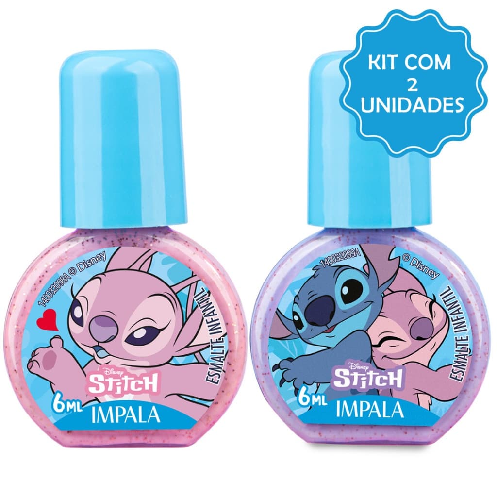 Esmaltes Stitch Kit 2 Cores Infantil à base de água
