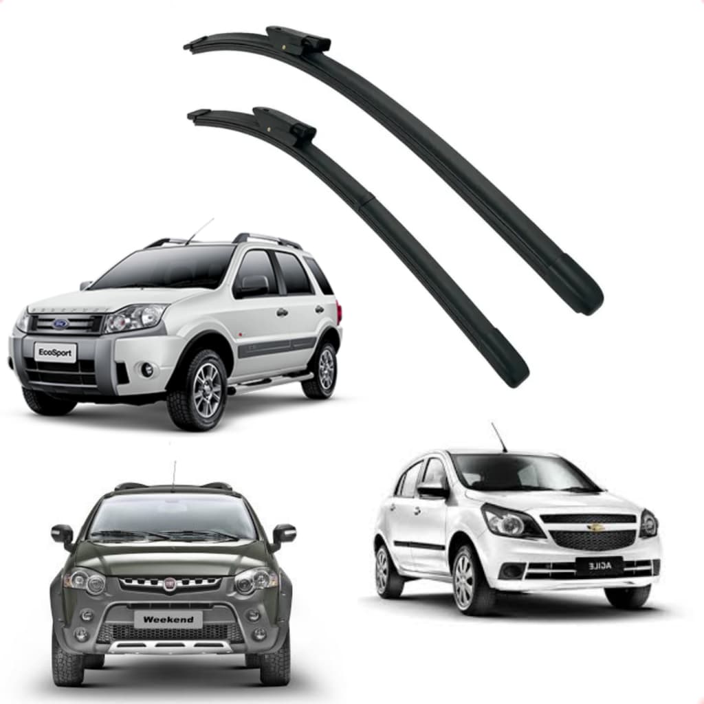 Kit 02 Limpador De Parabrisa Dianteiro Palhetas 22/18 Fiat Nissan Hyundai Ford Chevrolet Kia Lexus