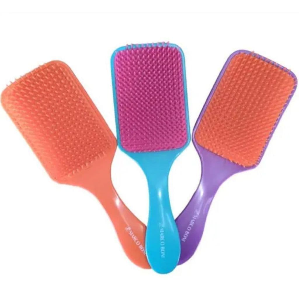 Escova de Cabelo Profissional Raquete Flex- Cores Sortidas Marco Boni 1 Unidade